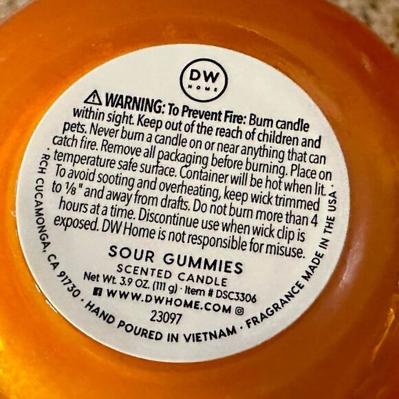 DW HOME SOUR GUMMIES RICHLY SCENTED CANDLE - Picture 6 of 6